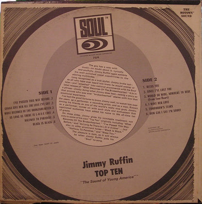Jimmy Ruffin : Sings Top Ten (LP, Album)