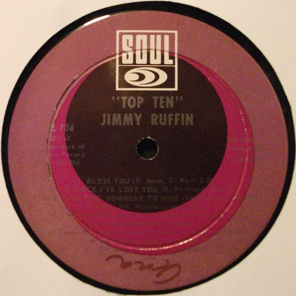 Jimmy Ruffin : Sings Top Ten (LP, Album)