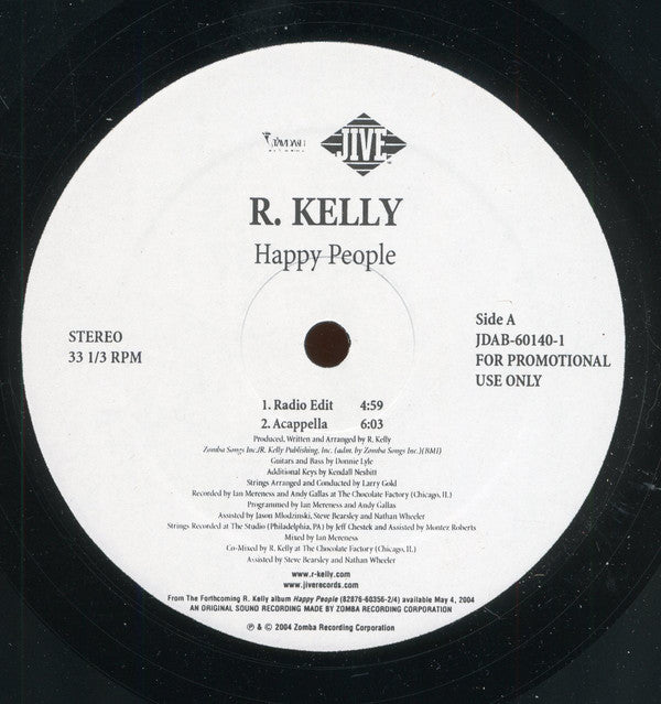 R. Kelly : Happy People (12", Single, Promo)