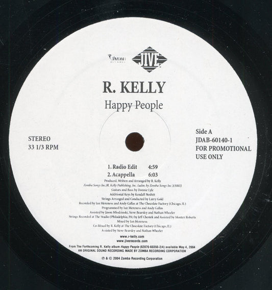 R. Kelly : Happy People (12", Single, Promo)