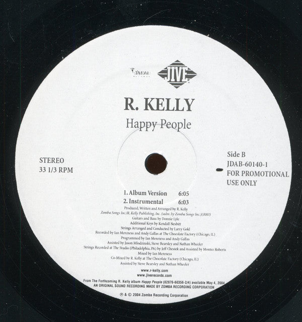 R. Kelly : Happy People (12", Single, Promo)