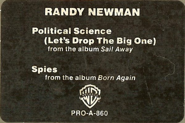 Randy Newman : Political Science (Let's Drop The Big One) (12", Promo)