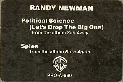 Randy Newman : Political Science (Let's Drop The Big One) (12", Promo)