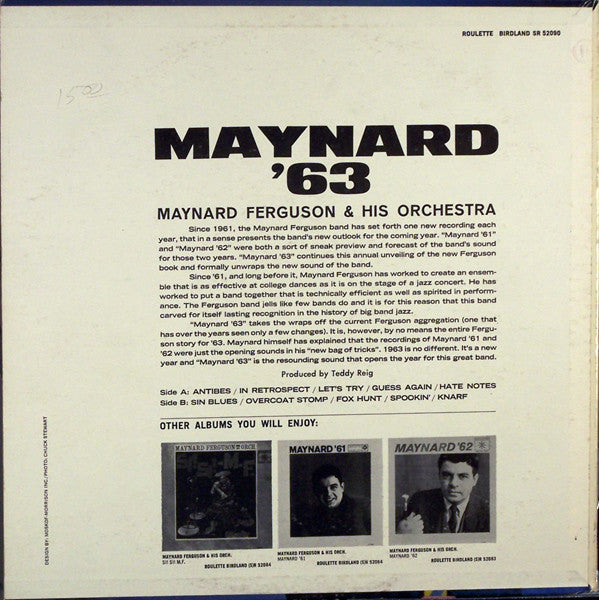 Maynard Ferguson & His Orchestra : Maynard '63 (LP, Album)
