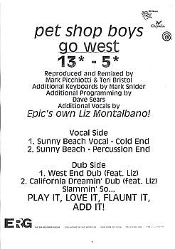 Pet Shop Boys : Go West (Unauthorized Bootleg Remixes) (12", TP)
