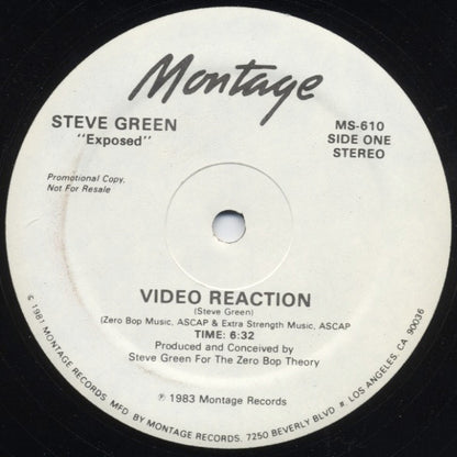 Steve Green : Video Reaction (12", Promo)