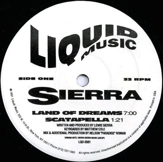 Sierra : Land Of Dreams (12")
