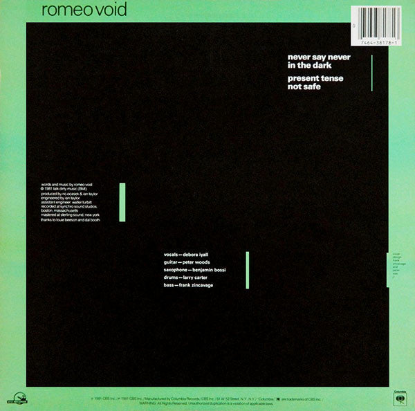 Romeo Void : Never Say Never (12", Car)