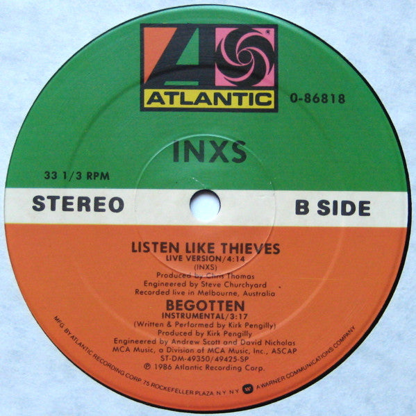 INXS : Listen Like Thieves (Extended Remix) (12", Spe)