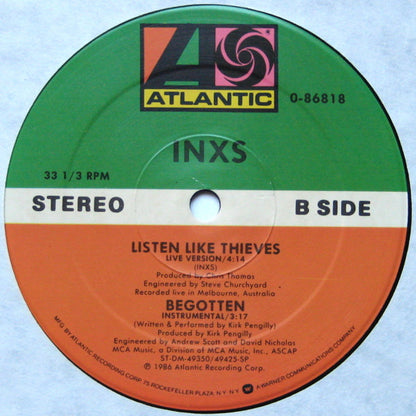 INXS : Listen Like Thieves (Extended Remix) (12", Spe)