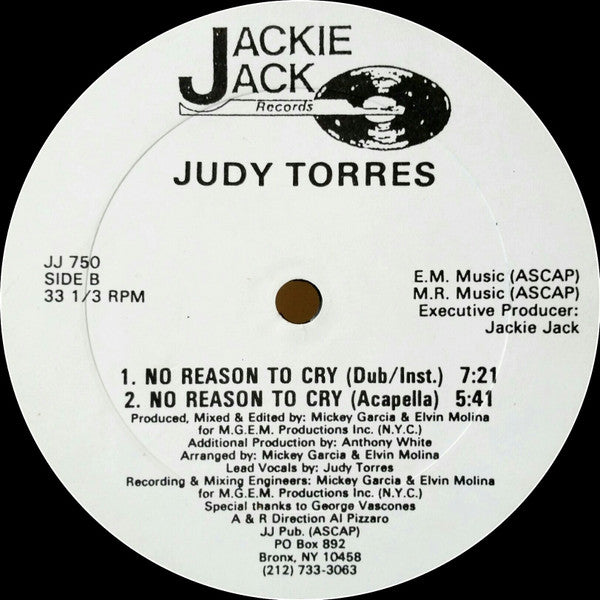 Judy Torres : No Reason To Cry (12")