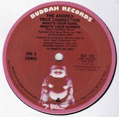 The Andrea True Connection* : What's Your Name, What's Your Number / Fill Me Up (Heart To Heart) (12", Single, Pit)