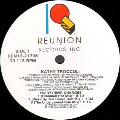 Kathy Troccoli : Everything Changes (12", Maxi)