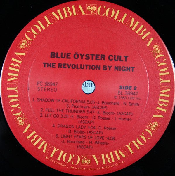 Blue Öyster Cult : The Revölution By Night (LP, Album, Pit)