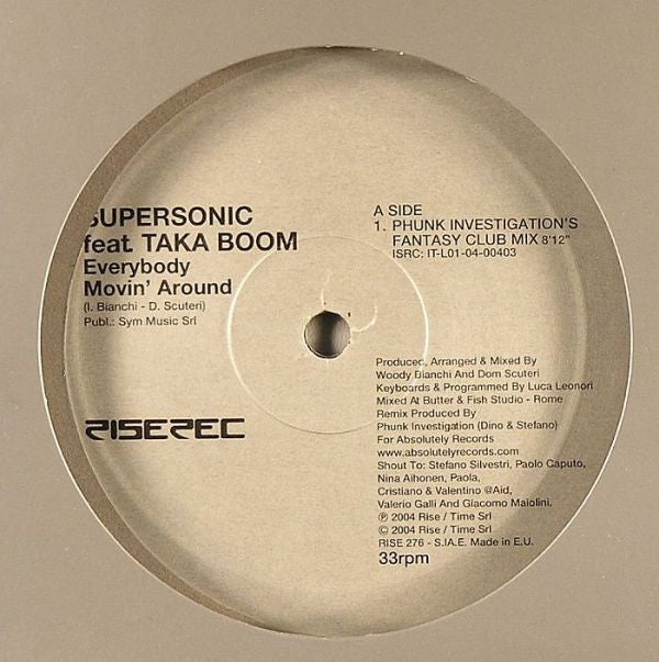 Supersonic (4) feat. Taka Boom : Everybody Movin' Around (12")