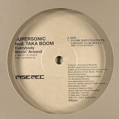 Supersonic (4) feat. Taka Boom : Everybody Movin' Around (12")