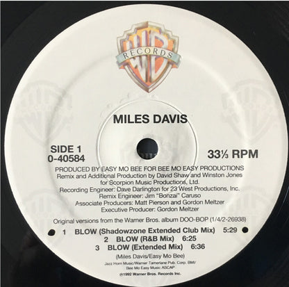 Miles Davis : Blow / Fantasy (12")