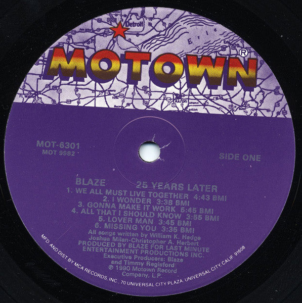 Blaze : 25 Years Later (LP, Album, Glo)