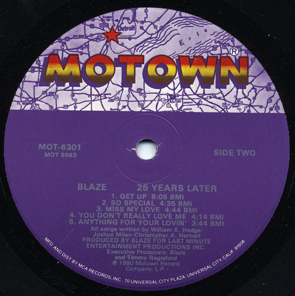Blaze : 25 Years Later (LP, Album, Glo)