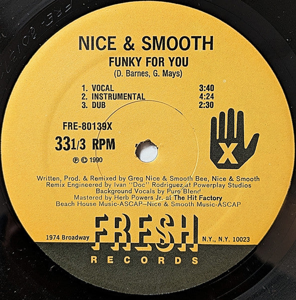 Nice & Smooth : Funky For You (12")