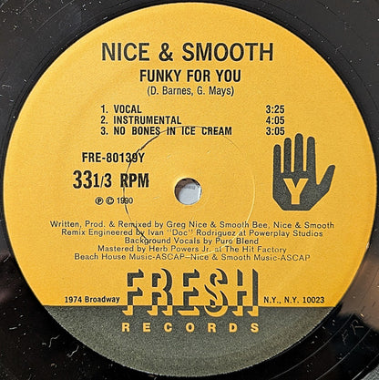 Nice & Smooth : Funky For You (12")