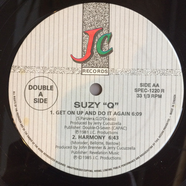 Suzy Q : Computer Music / Get On Up And Do It Again / Harmony (12")