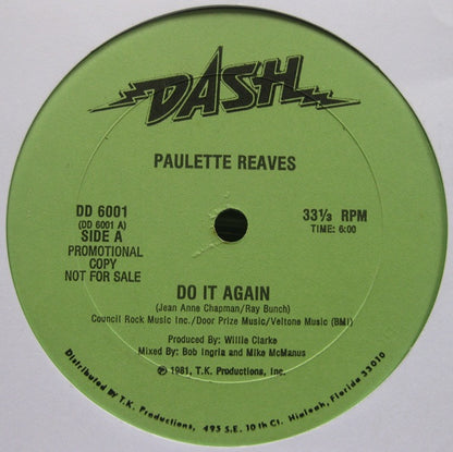 Paulette Reaves : Do It Again (12", Promo)