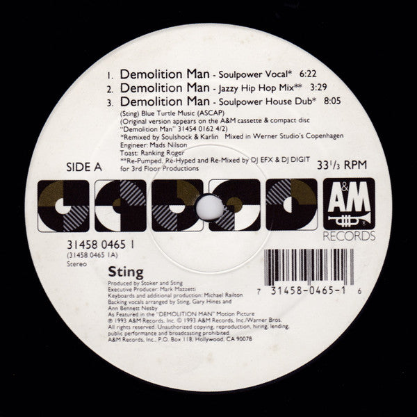 Sting : Demolition Man (The Underground Mixes) (12")