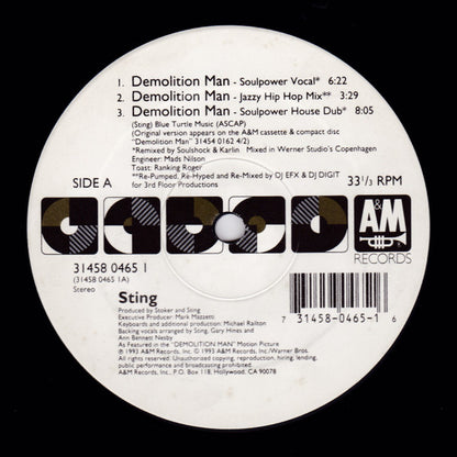 Sting : Demolition Man (The Underground Mixes) (12")