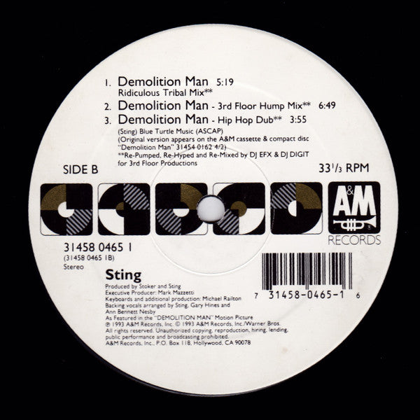 Sting : Demolition Man (The Underground Mixes) (12")