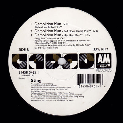 Sting : Demolition Man (The Underground Mixes) (12")