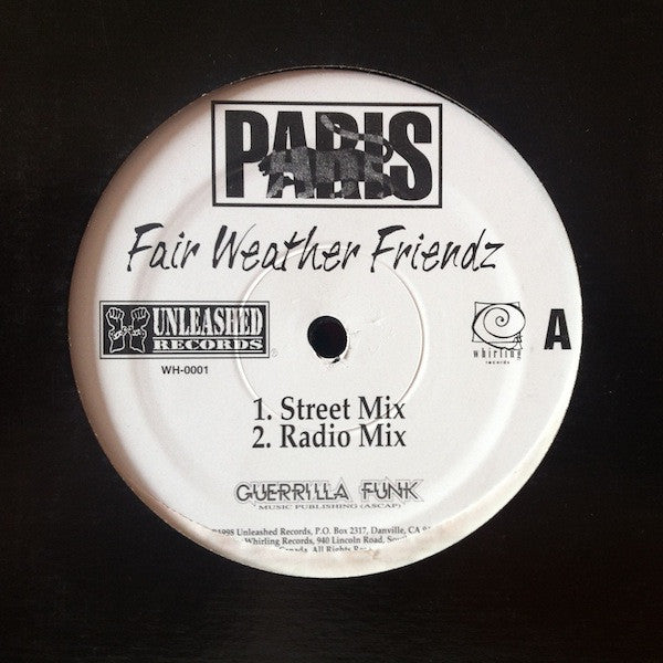 Paris (2) : Fair Weather Friendz (12", Single)