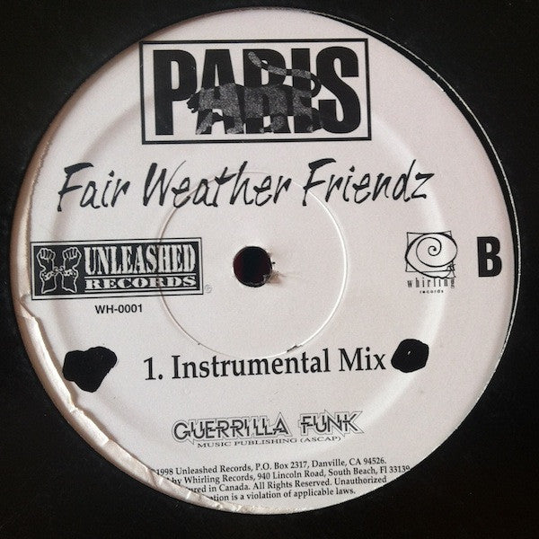 Paris (2) : Fair Weather Friendz (12", Single)