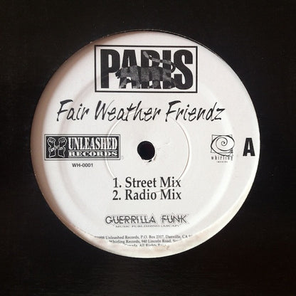Paris (2) : Fair Weather Friendz (12", Single)