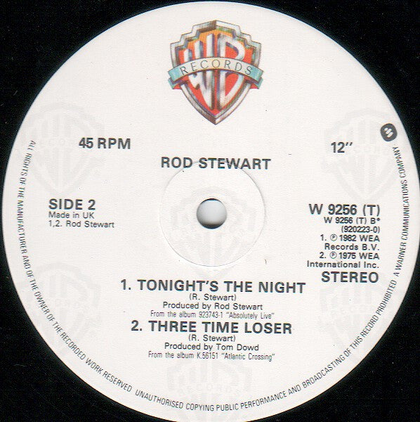 Rod Stewart : Infatuation (12", Single)