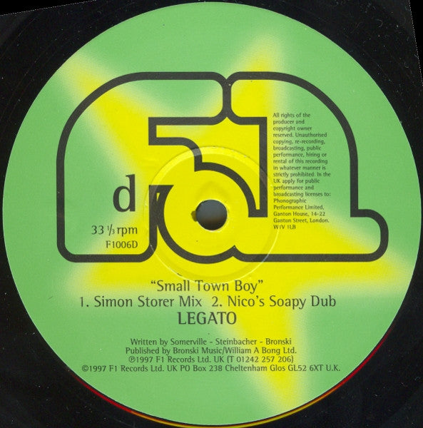 Legato : Small Town Boy (2x12")