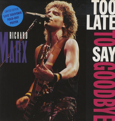 Richard Marx : Too Late To Say Goodbye (12", Ltd, Pos)