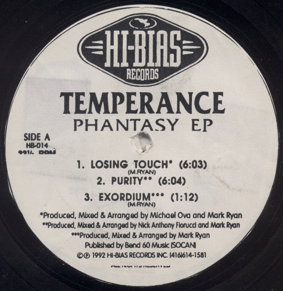 Temperance : Phantasy EP (12", EP, W/Lbl)