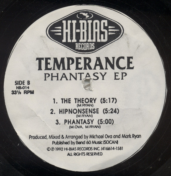 Temperance : Phantasy EP (12", EP, W/Lbl)