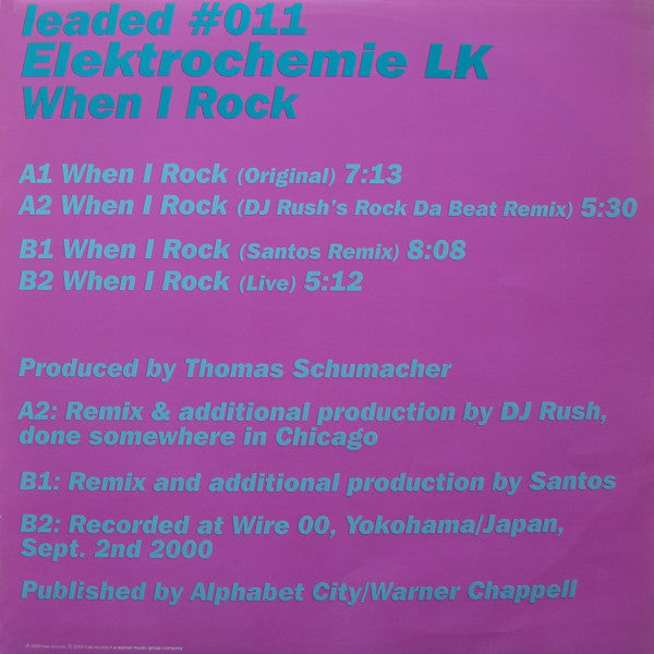 Elektrochemie LK : When I Rock (12")