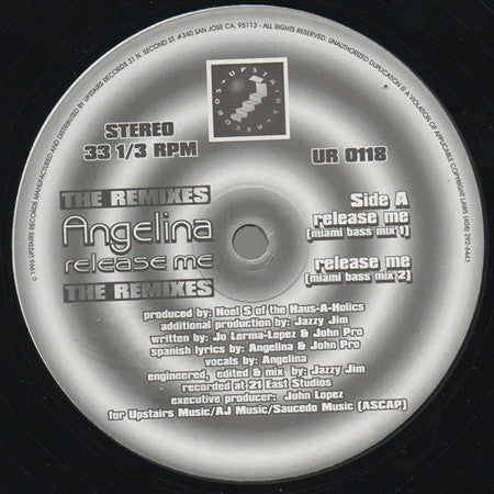 Angelina : Release Me - The Remixes (12")