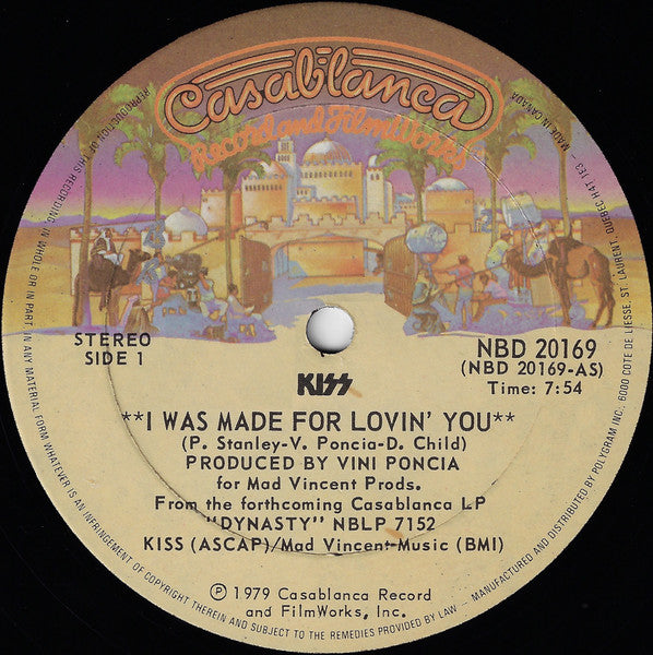 Kiss : I Was Made For Lovin' You (12", S/Sided)