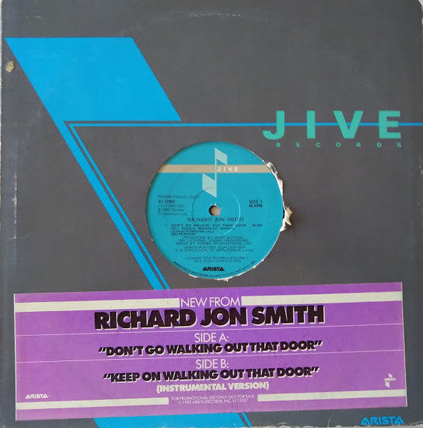 Richard Jon Smith : Don't Go Walkin' Out That Door (12", Promo)