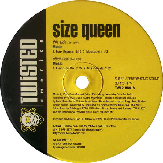 Size Queen : Music (12")