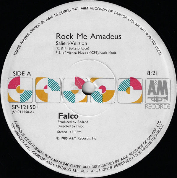 Falco : Rock Me Amadeus (Salieri-Version) (12", Single)