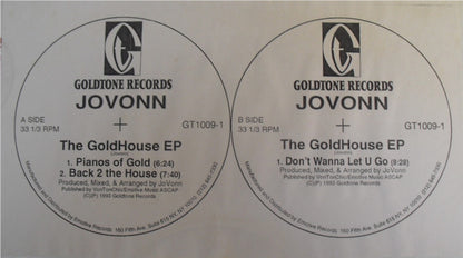 Jovonn : The Goldhouse EP (12", EP, W/Lbl)