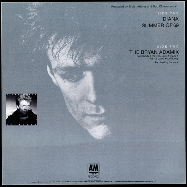Bryan Adams : Diana / Summer Of 69' / The Bryan Adamix (12", EP)