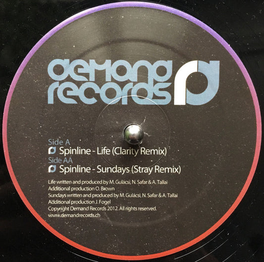 Spinline : Life (Clarity Remix) / Sundays (Stray Remix) (12")
