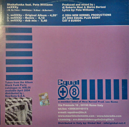 Shakafunka Feat Pete Williams (29) : SeXXXy (12")