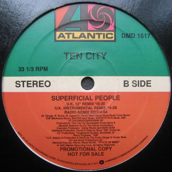 Ten City : Superficial People (12", Promo)